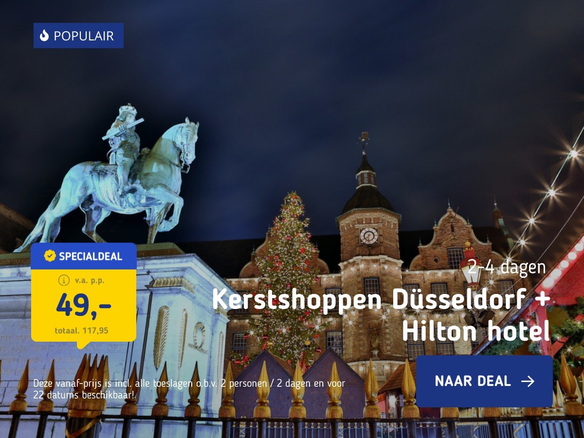 Kerstshoppen Düsseldorf + Hilton hotel