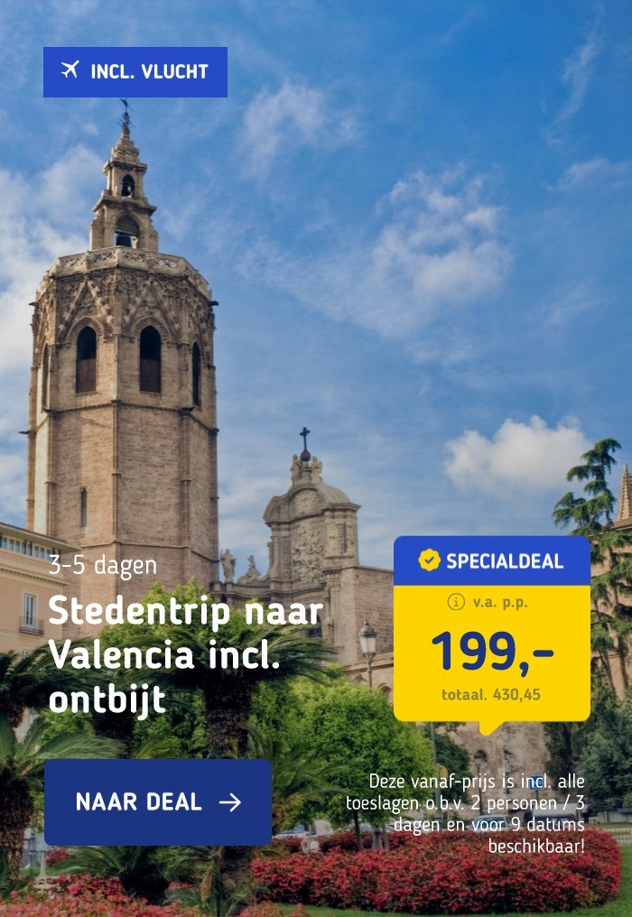 Stedentrip naar Valencia incl. ontbijt