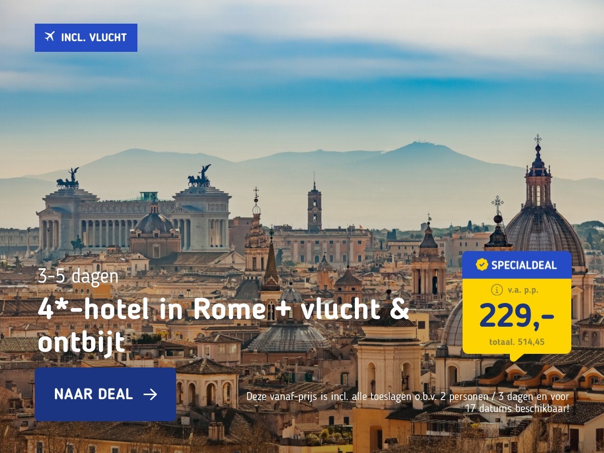 4*-hotel in Rome + vlucht & ontbijt