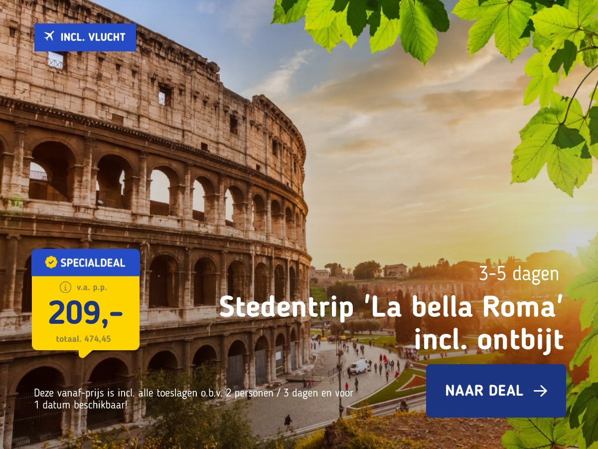 Stedentrip 'La bella Roma' incl. ontbijt