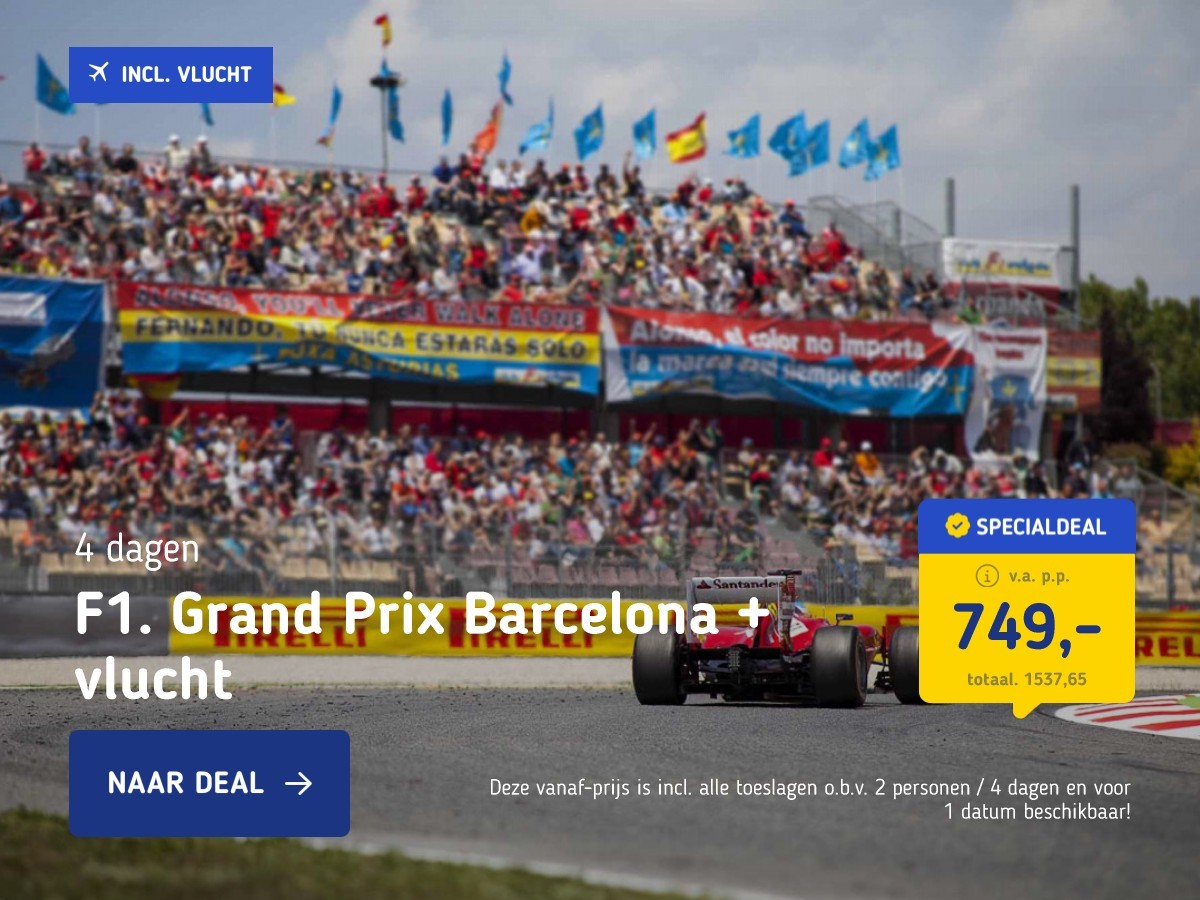 F1: Grand Prix Barcelona + vlucht