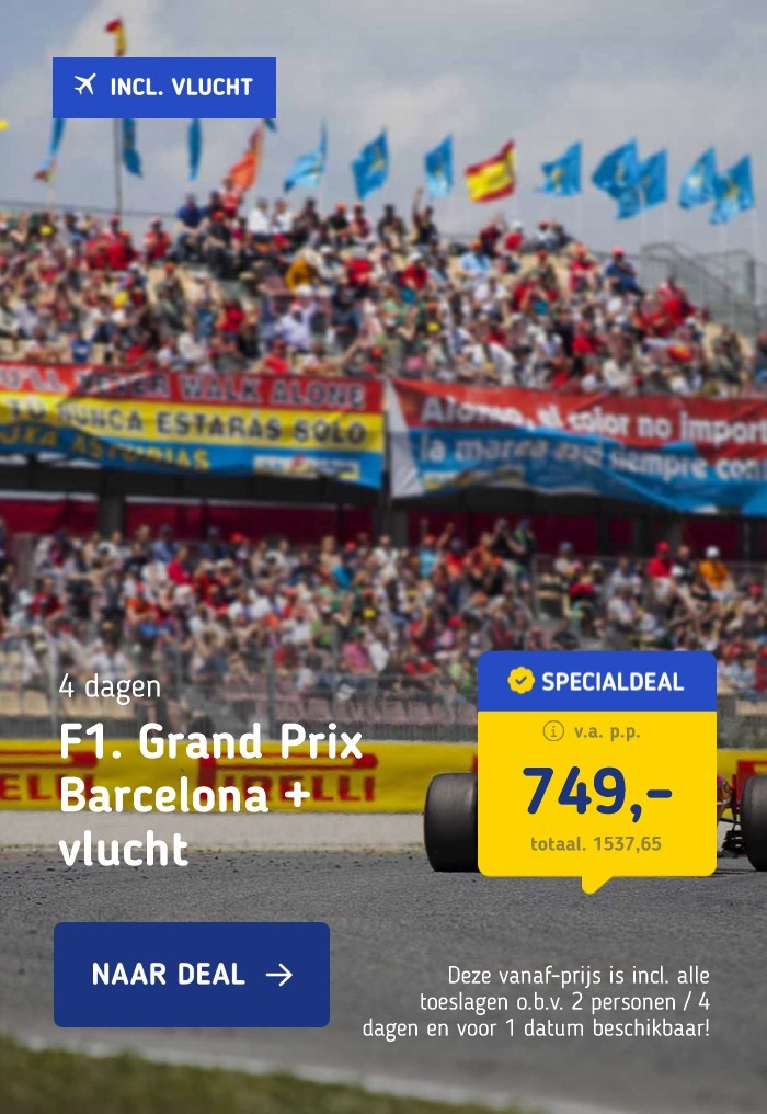 F1: Grand Prix Barcelona + vlucht