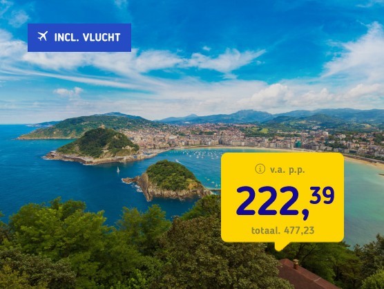 Verblijf in San Sebastian + vlucht