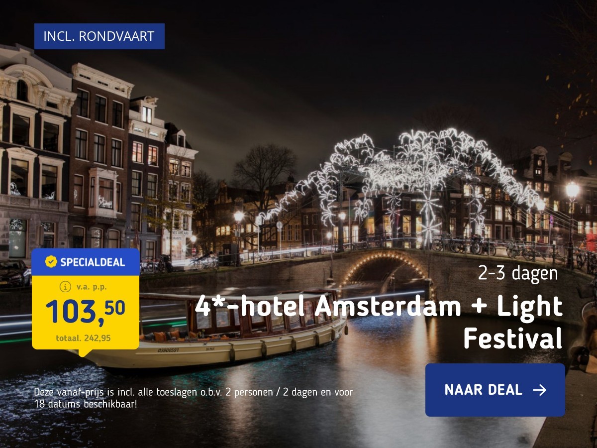 4*-hotel Amsterdam + Light Festival