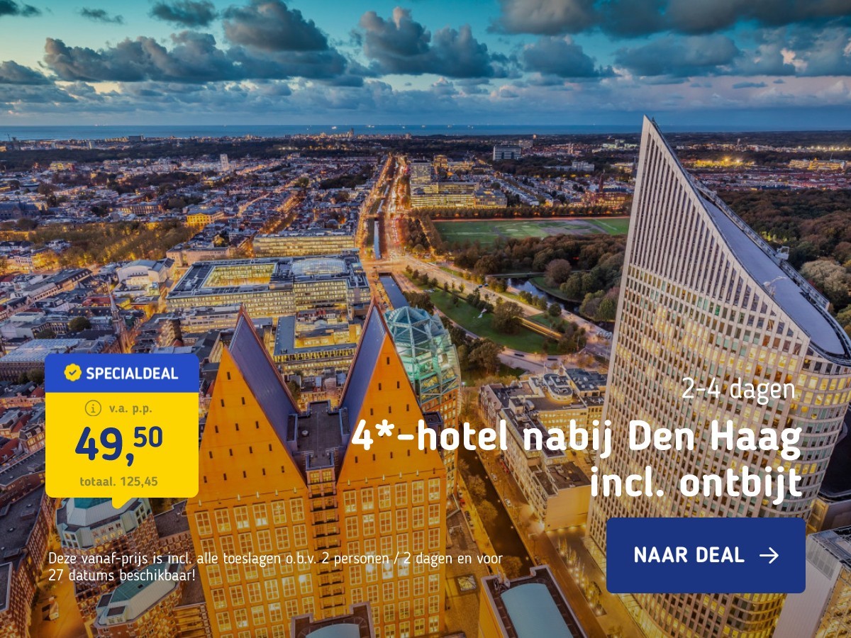 4*-hotel nabij Den Haag incl. ontbijt