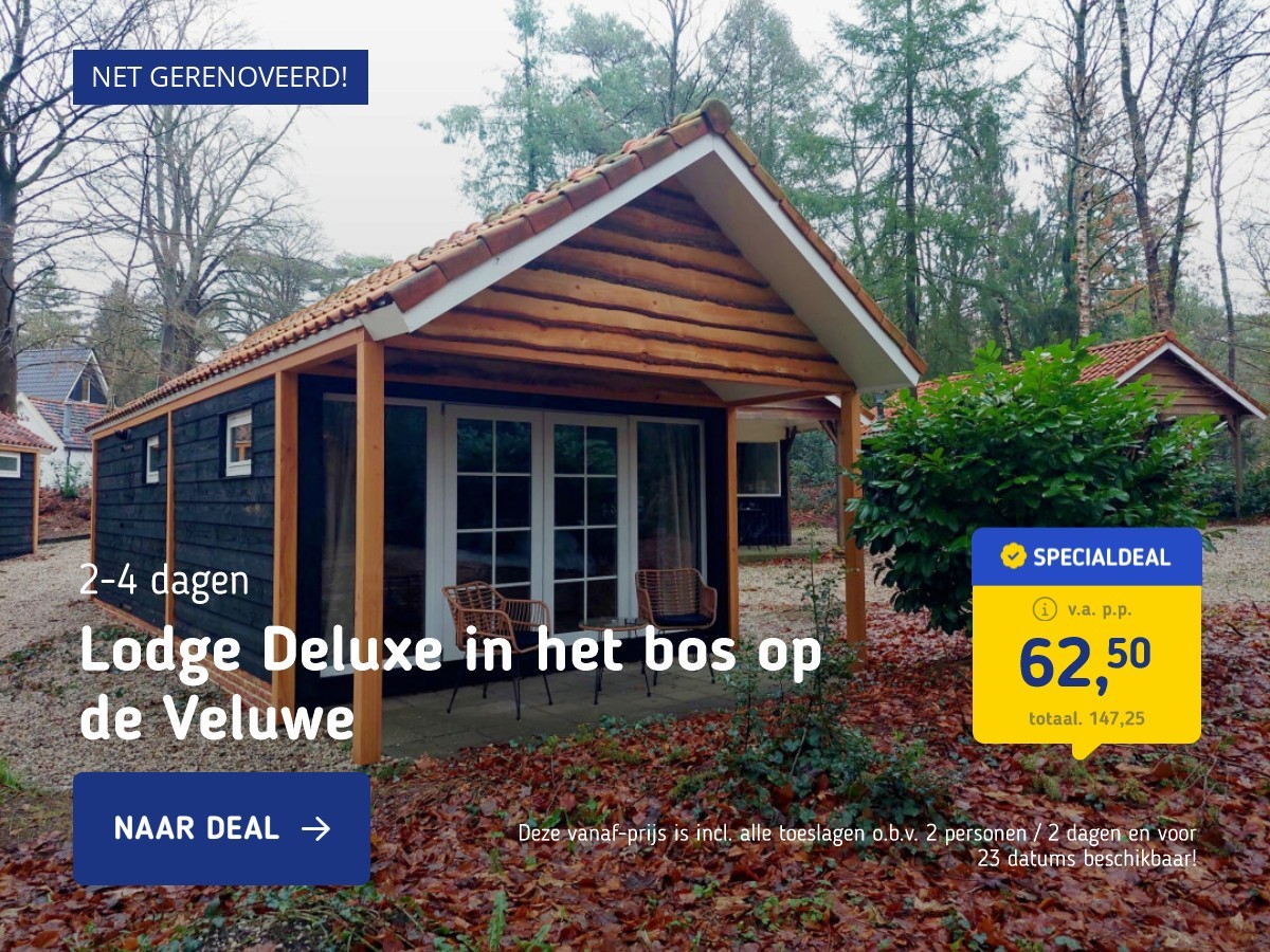 Lodge Deluxe in het bos op de Veluwe