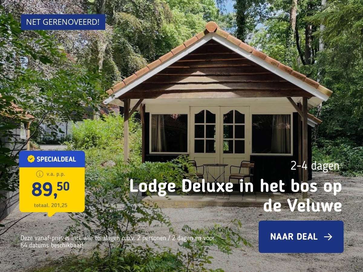 Lodge Deluxe in het bos op de Veluwe