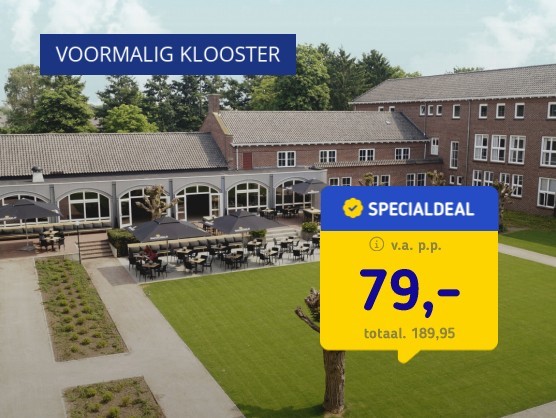 Kloosterhotel in Brabant incl. diner