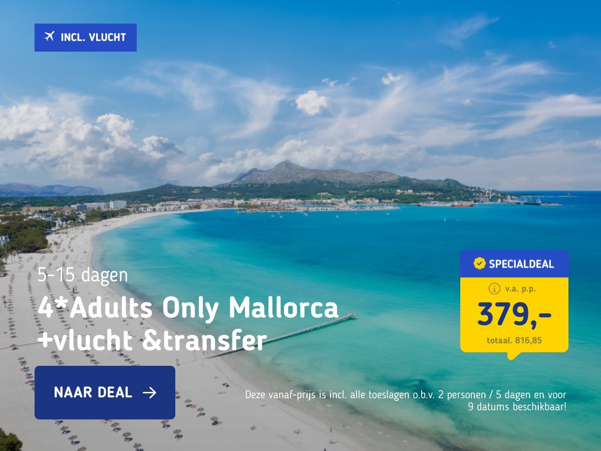 4*Adults Only Mallorca +vlucht &transfer