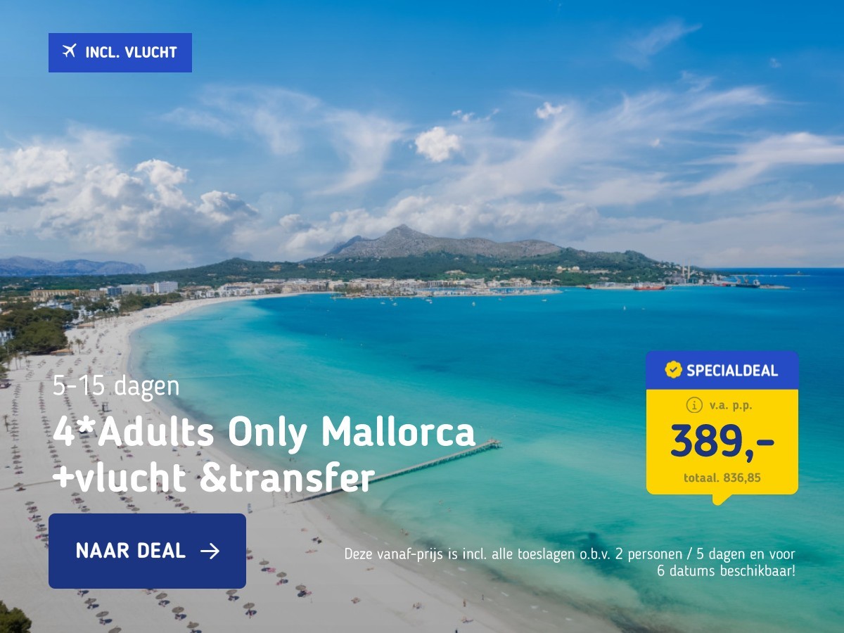 4*Adults Only Mallorca +vlucht &transfer