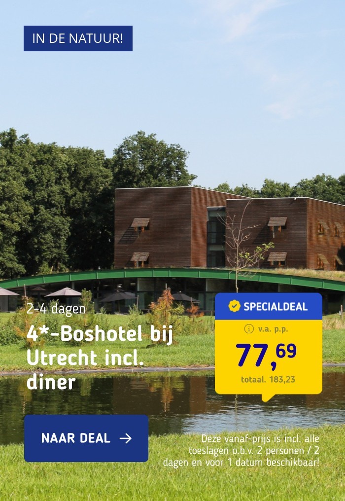 4*-Boshotel bij Utrecht incl. diner