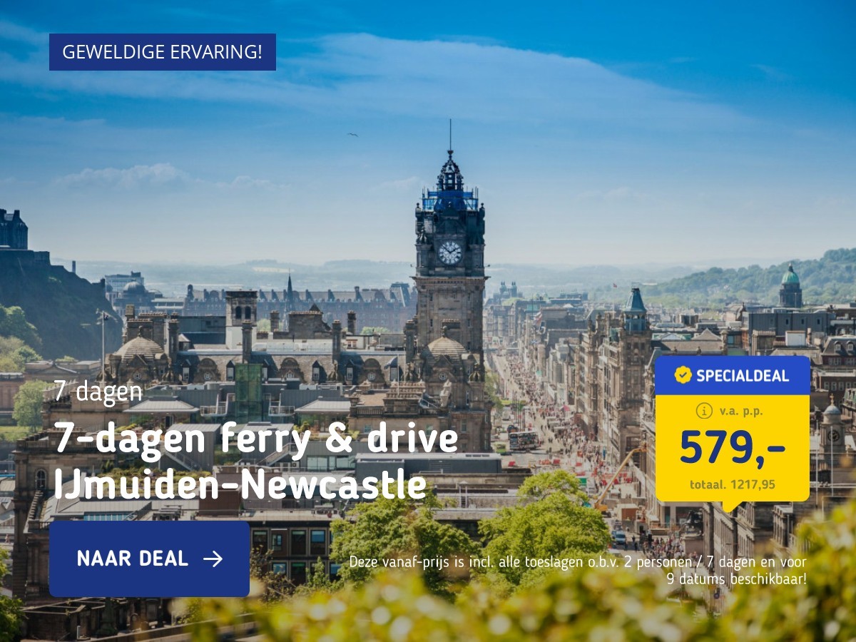 7-dagen ferry & drive IJmuiden-Newcastle