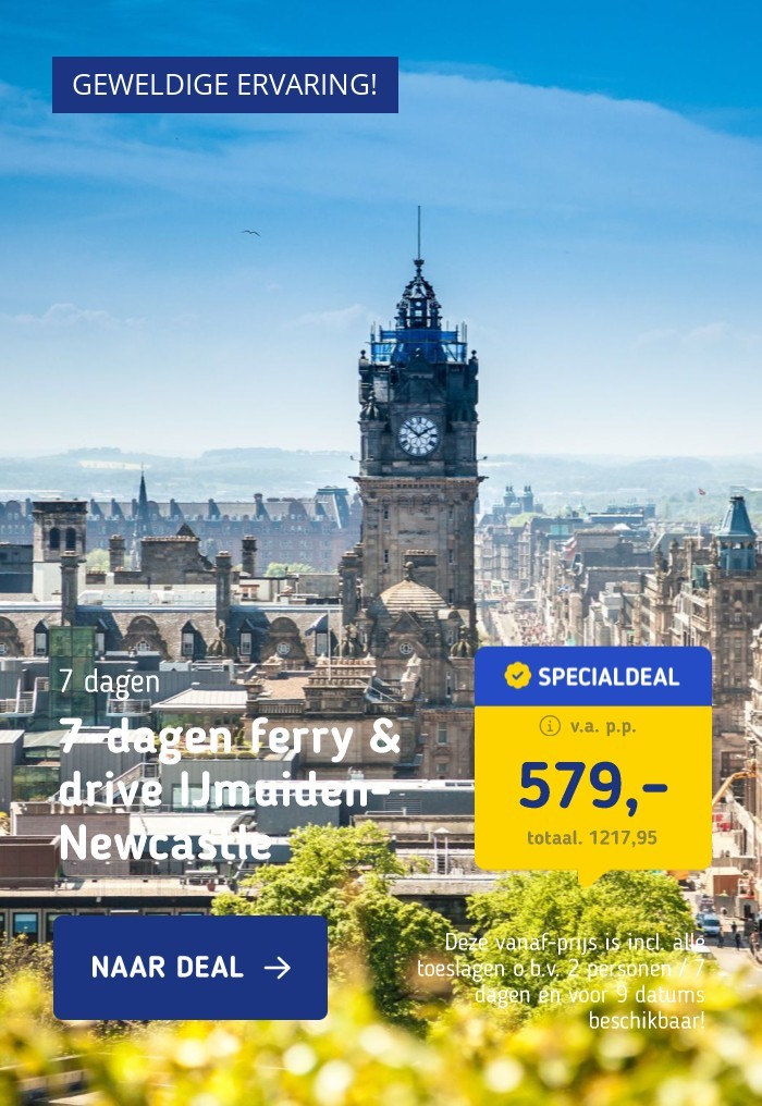 7-dagen ferry & drive IJmuiden-Newcastle