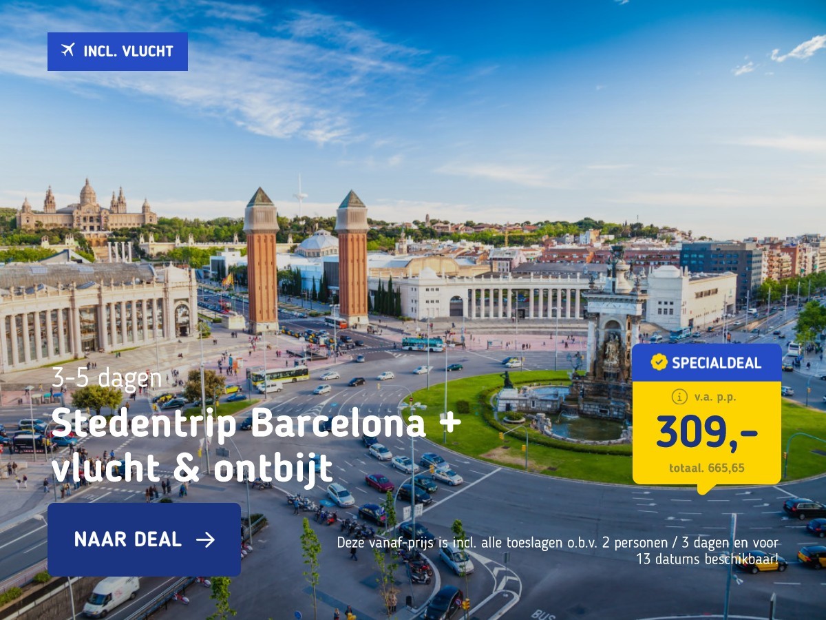 Stedentrip Barcelona + vlucht & ontbijt