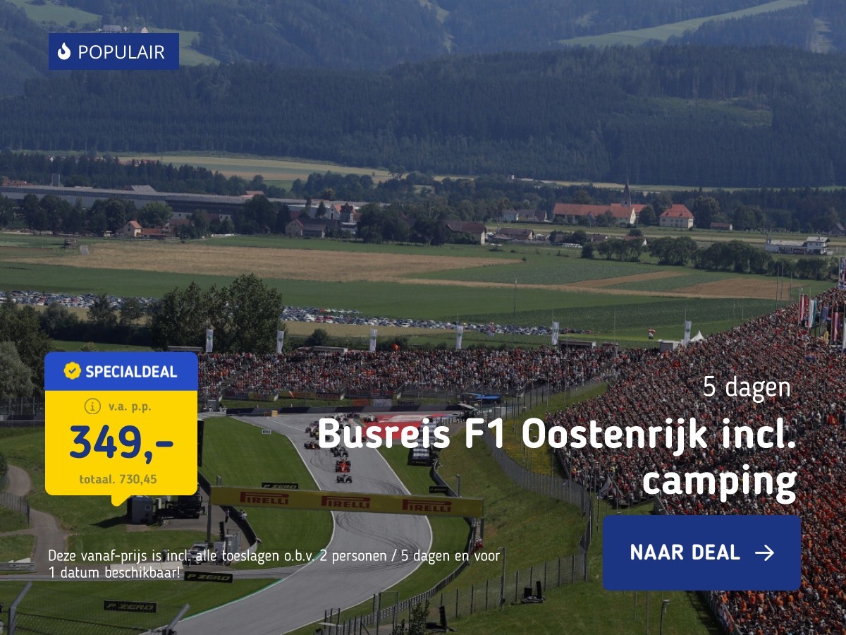 Busreis F1 Oostenrijk incl. camping