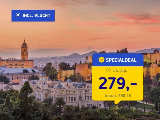 4*-Stedentrip Málaga + vlucht & ontbijt