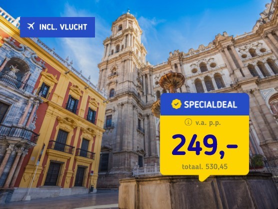 4*-Stedentrip Málaga + vlucht & ontbijt