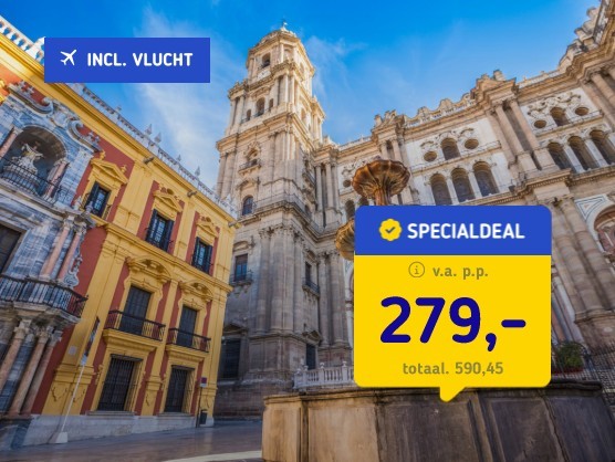 4*-Stedentrip Málaga + vlucht & ontbijt