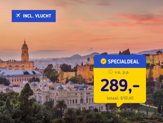 4*-Stedentrip Málaga + vlucht & ontbijt