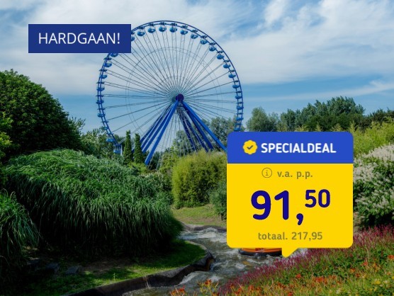 4*-hotel Lelystad + ticket Walibi