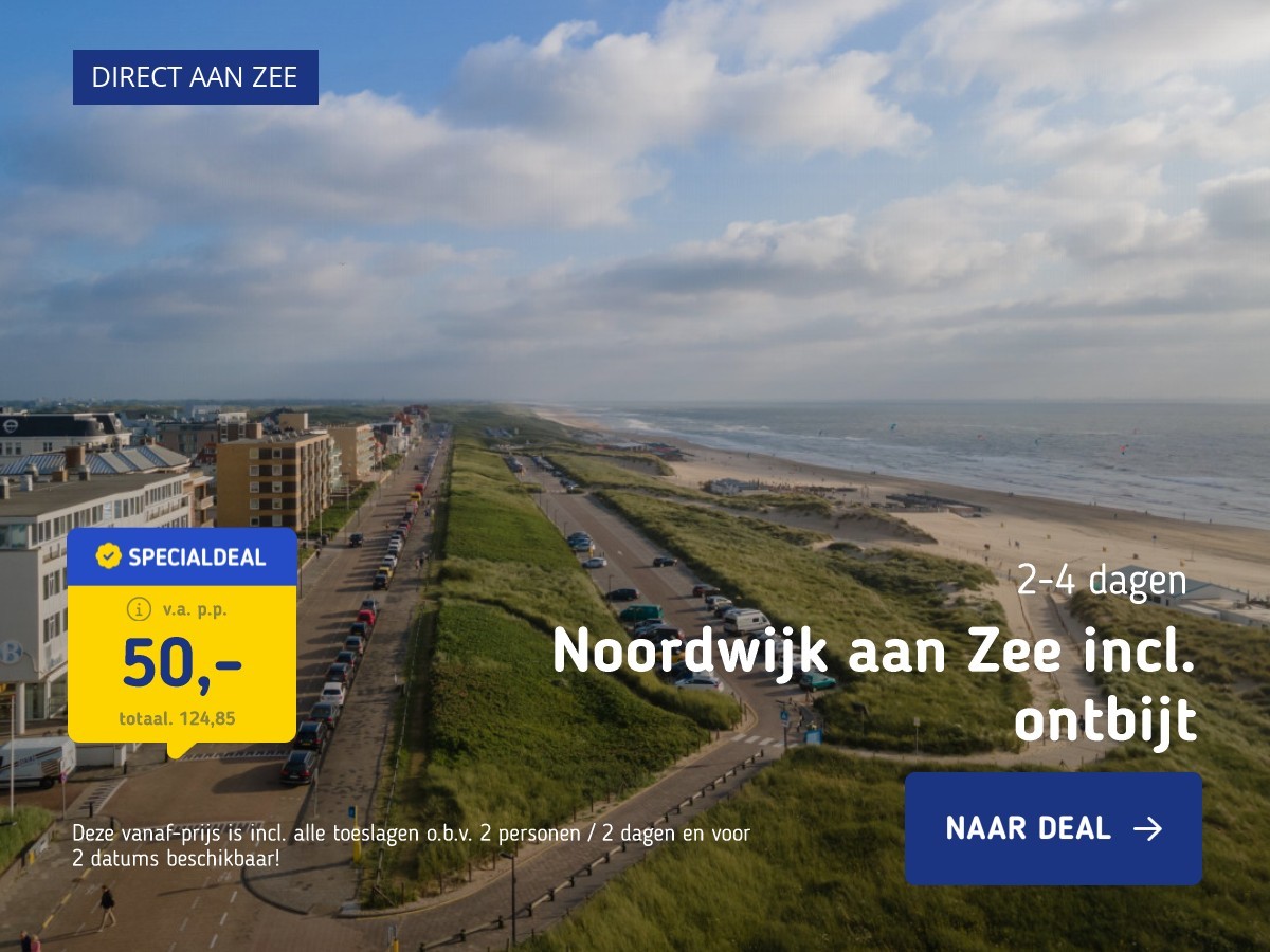 Noordwijk aan Zee incl. ontbijt