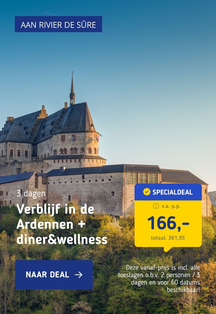 Verblijf in de Ardennen + diner&wellness