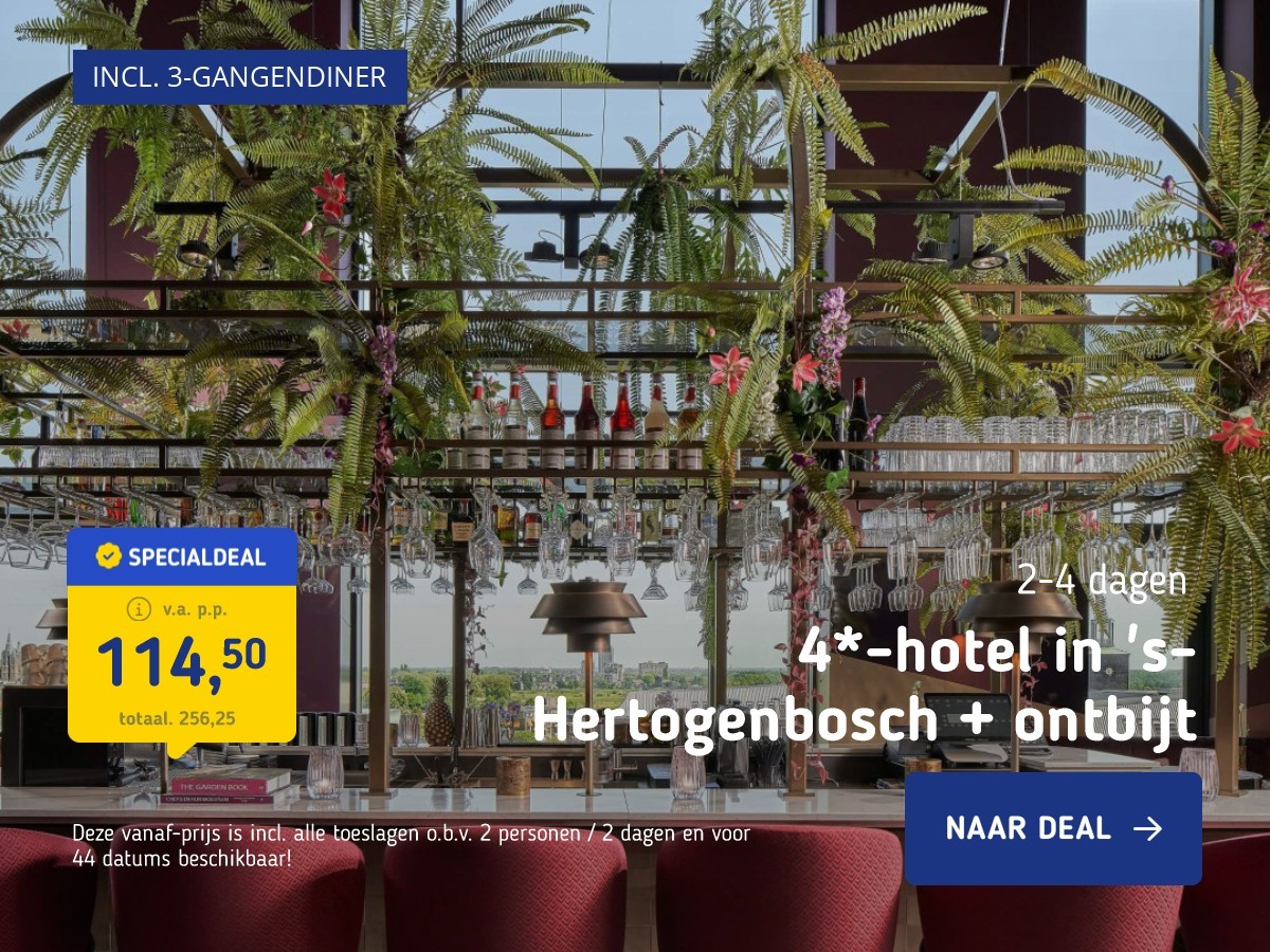 4*-hotel in 's-Hertogenbosch + ontbijt