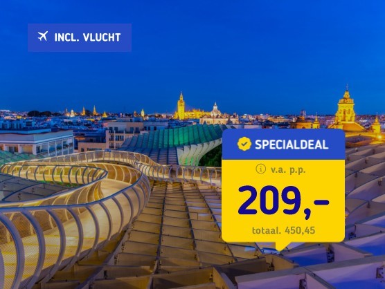 4*-hotel Sevilla + vlucht & ontbijt