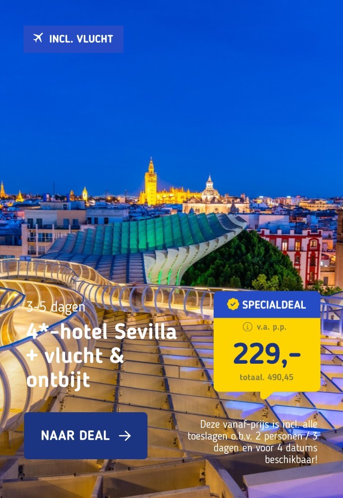 4*-hotel Sevilla + vlucht & ontbijt