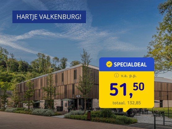 Designhotel hartje Valkenburg + ontbijt