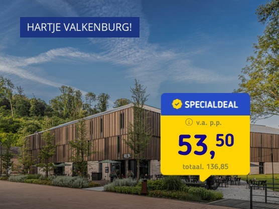 Designhotel hartje Valkenburg + ontbijt