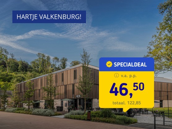 Designhotel hartje Valkenburg + ontbijt