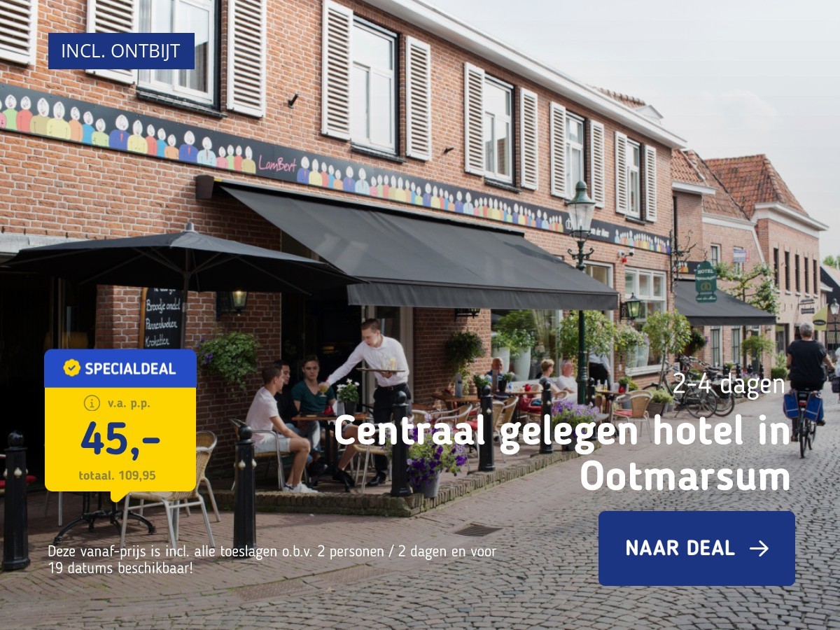 Centraal gelegen hotel in Ootmarsum