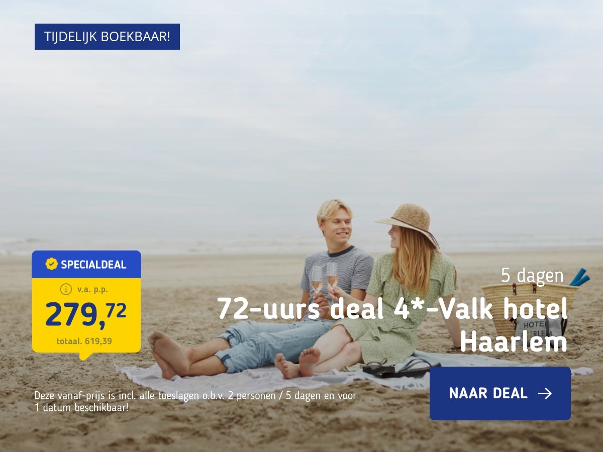 72-uurs deal 4*-Valk hotel Haarlem