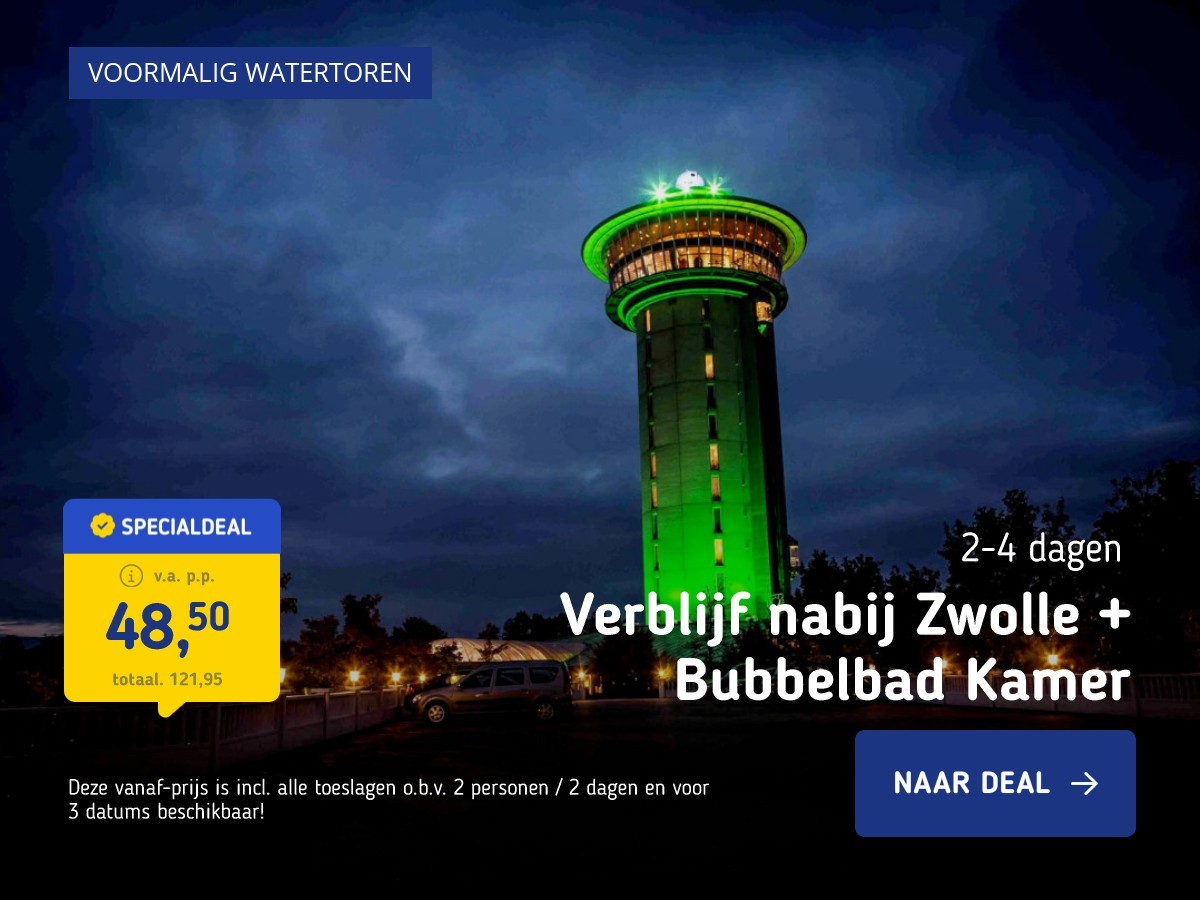 Verblijf nabij Zwolle + Bubbelbad Kamer