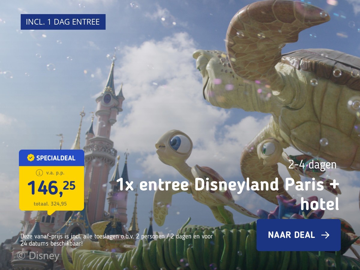 1x entree Disneyland Paris + hotel