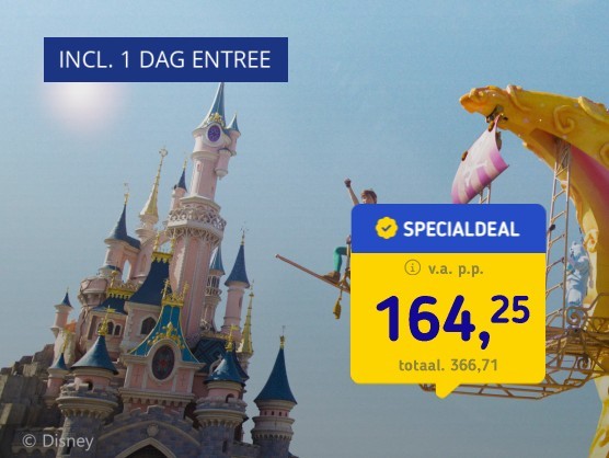 Disneyland Paris + 1x entree en hotel