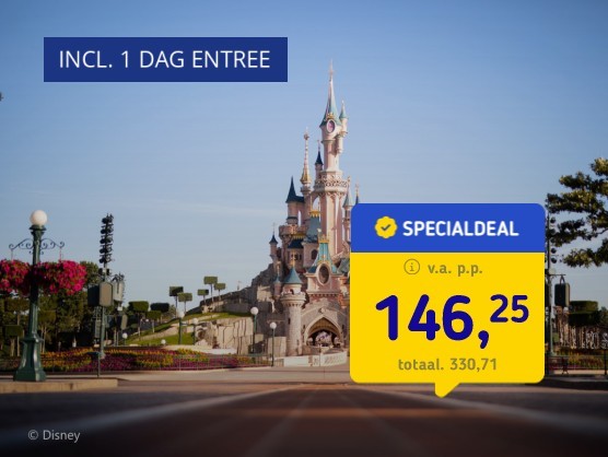 Disneyland Paris + 1x entree en hotel