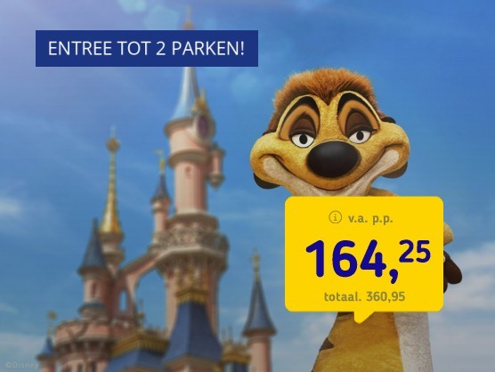 Entree tot 2 Parken van Disneyland Paris