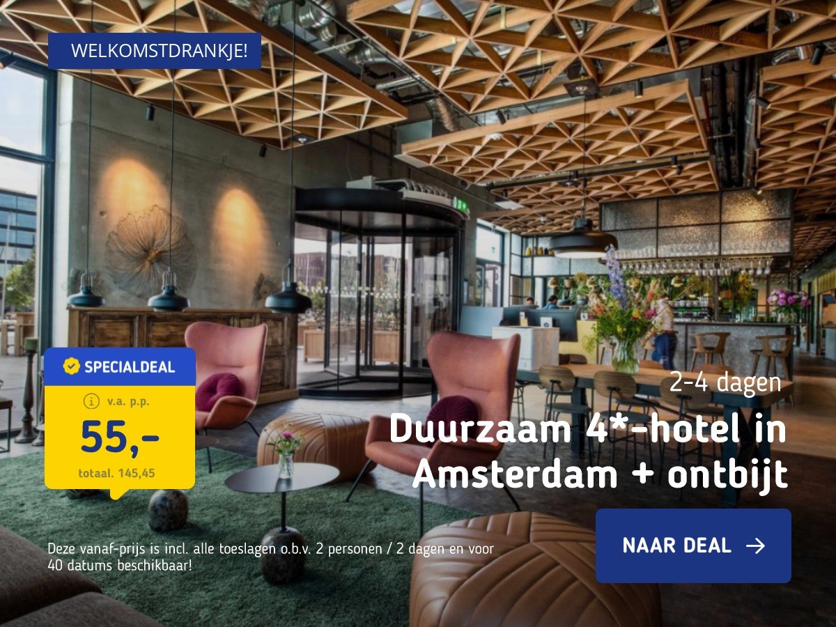 24-UURSDEAL! ⚡ Amsterdam + ontbijt