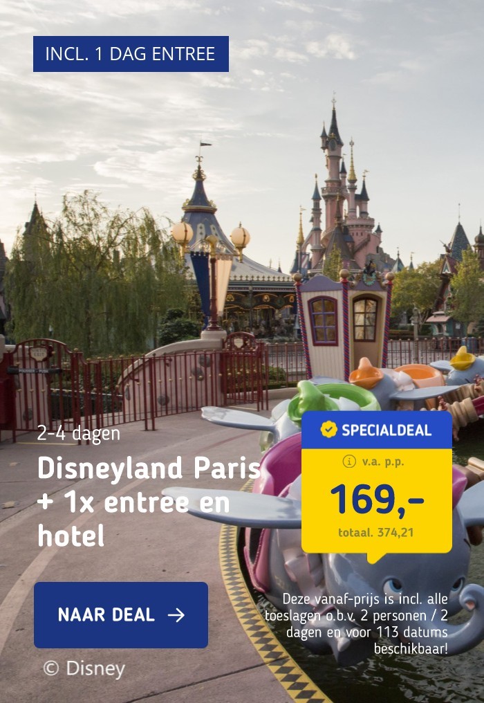 Disneyland Paris + 1x entree en hotel