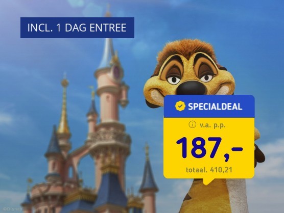 Disneyland Paris + 1x entree en 4*-hotel