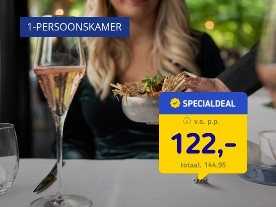 SINGLE DEAL! 4*-hotel Wageningen + diner