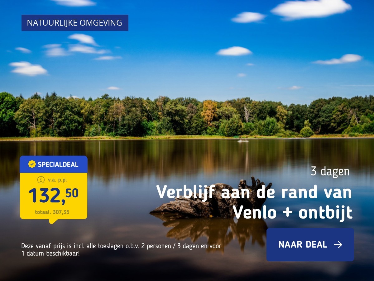 Verblijf aan de rand van Venlo + ontbijt