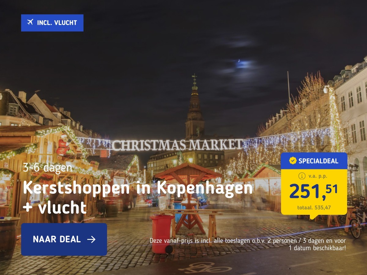 Kerstshoppen in Kopenhagen + vlucht