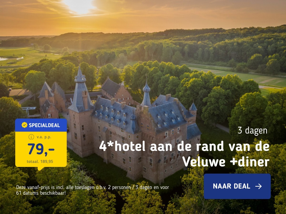 4*hotel aan de rand van de Veluwe +diner