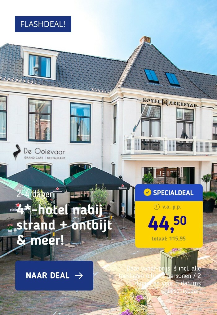 4*-hotel nabij strand + ontbijt & meer!