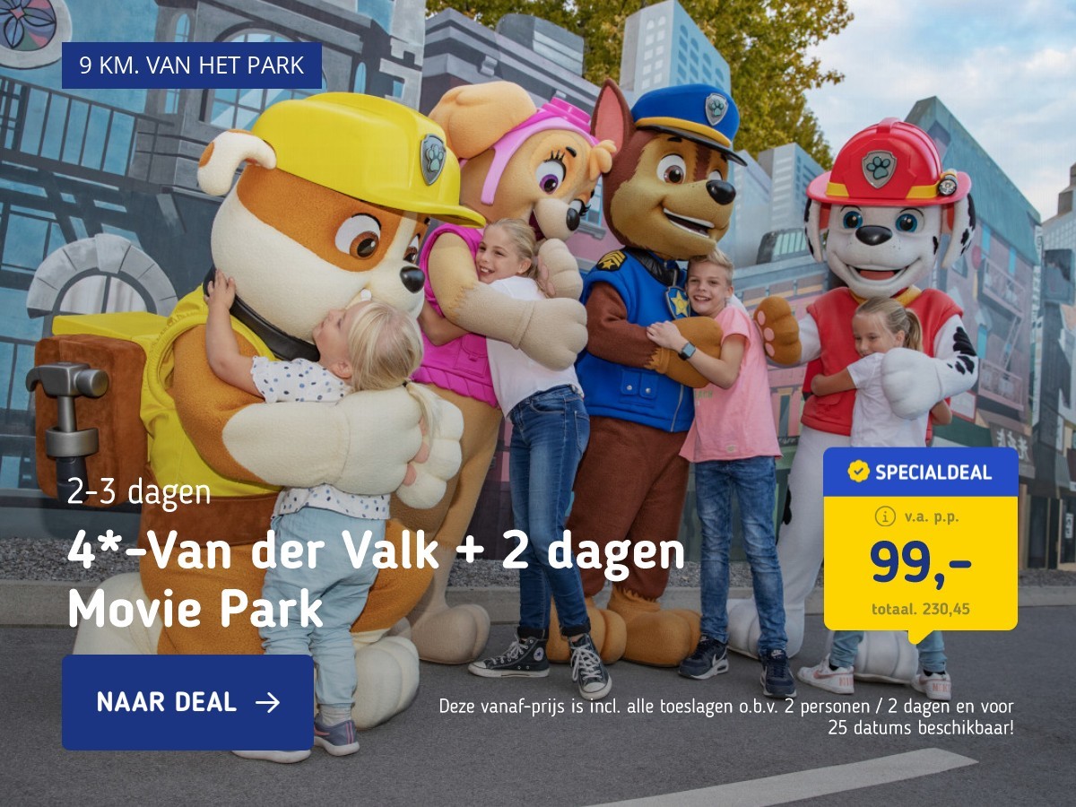 4*-Van der Valk + 2 dagen Movie Park