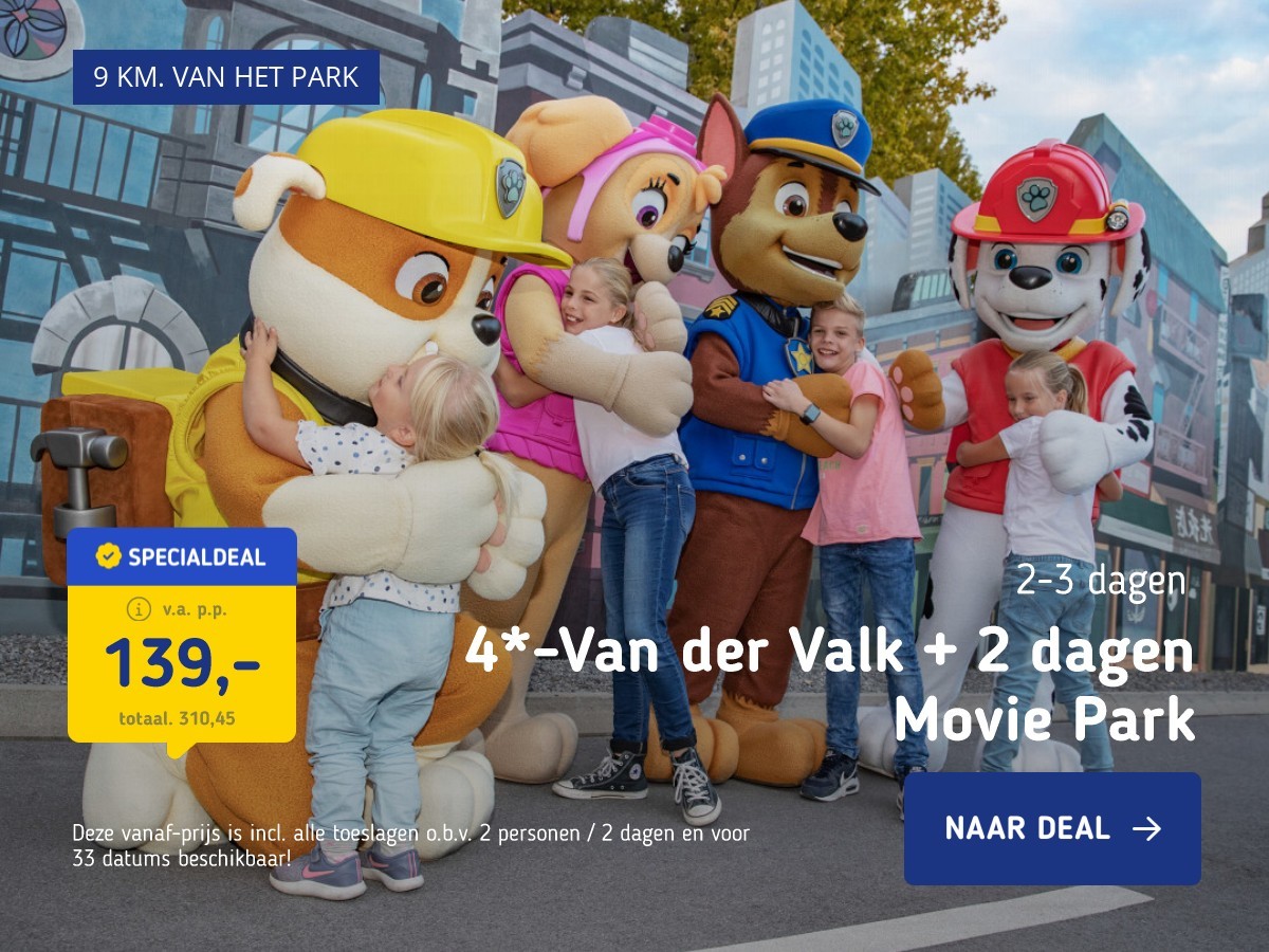 4*-Van der Valk + 2 dagen Movie Park