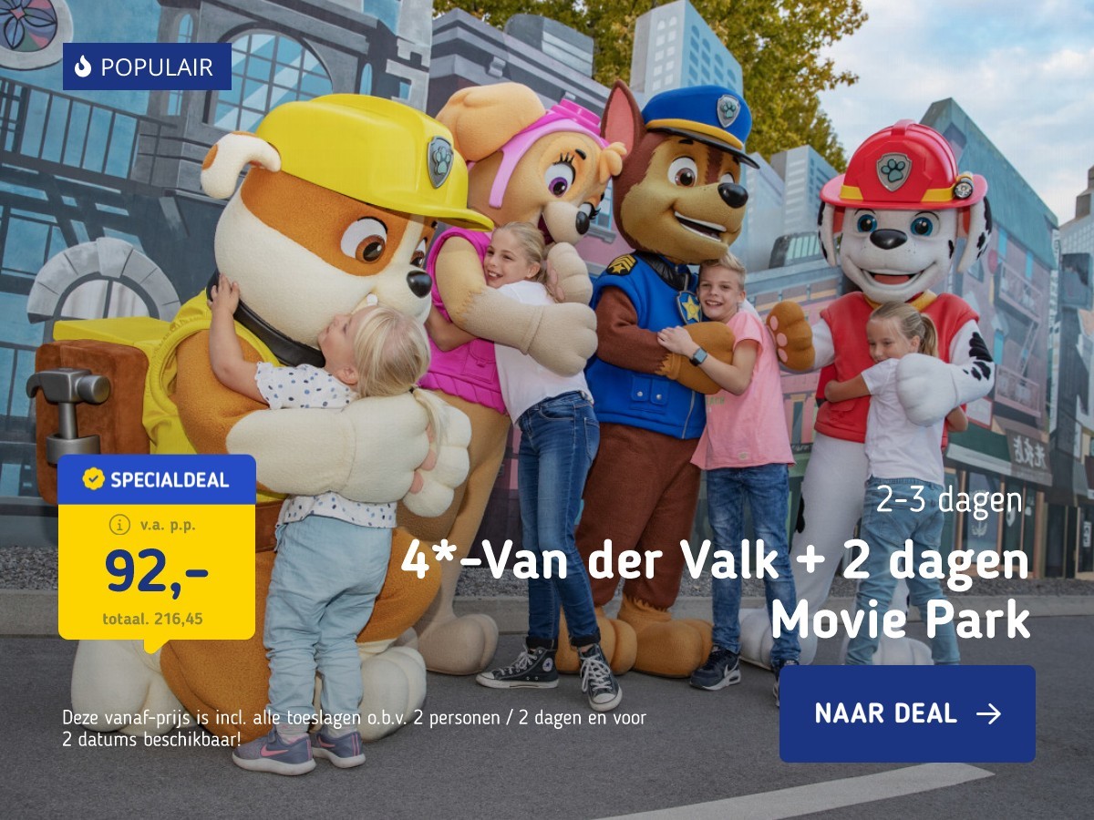 4*-Van der Valk + 2 dagen Movie Park